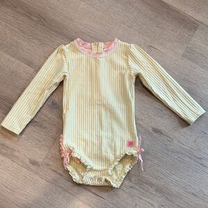 Ruffle Butts Seersucker One-Piece Rashguard